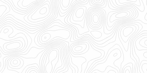 Abstract Vector geography landscape Topo contour map on white background, Topographic contour lines. Seamless pattern with lines Topographic map. Geographic mountain relief diagram line wave carve.