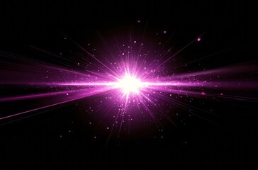 Naklejka premium Vivid Pink Light Explosion Radiating Energy and Sparkle
