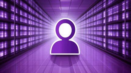 Digital Identity  Data Center  Purple  User Icon  Server Room