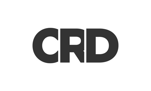 CRD logo design template with strong and modern bold text. Initial based vector logotype featuring simple and minimal typography. Trendy company identity.