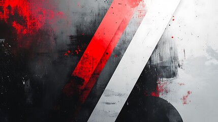 Naklejka premium Abstract Red White and Black Grunge Texture Background