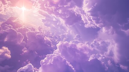 A serene lavender cloudy background with wisps of white clouds blending gently.