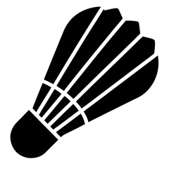 Shuttlecock badminton elements vector silhouette, Shuttlecock vector art design isolated on a white background