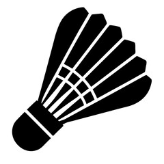 Shuttlecock badminton elements vector silhouette, Shuttlecock vector art design isolated on a white background