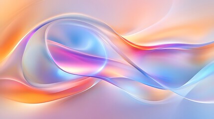 Fototapeta premium Abstract Pastel Waves Flowing Smoothly Together