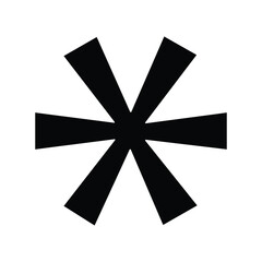 Asterisk sign symbol vector illustration star 