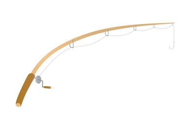 Fishing rod pole. vector illustration