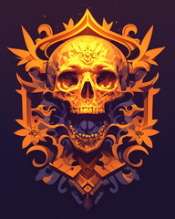 Skull and Shield symmetry layout illustration