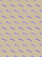 Seamless pattern with space meteors, comets and asteroids with fire trails 