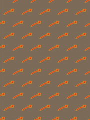 Seamless pattern with space meteors, comets and asteroids with fire trails 