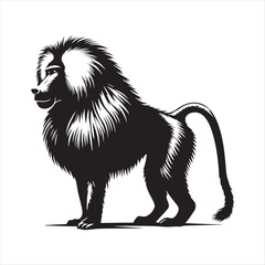 Obraz premium Baboon vector art illustration