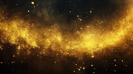 Fototapeta premium Mystical Glow - Dark Abstract Gradient Background in Black, Gold, and Yellow for Dramatic Banner Designs