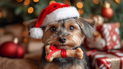 Puppy's First Christmas: A Joyful Sight
