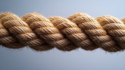 Close-up of a twisted rope showcasing its texture and natural fibers.