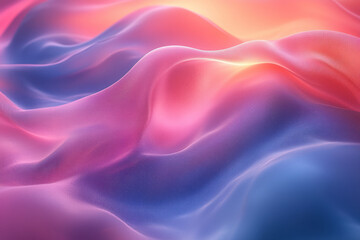 Fototapeta premium Abstract Flowing Shapes in Blue and Pink Gradient with Smooth Curves