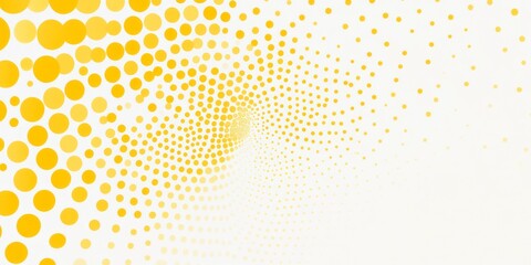 Abstract Yellow Circle Spiral Pattern Design