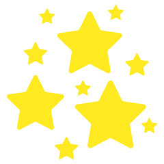 A premium download icon of glowing stars