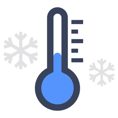 Modern design icon of cold temperature