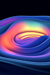 Fototapeta premium a colorful swirl in the center of a black background
