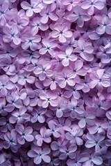 Obraz premium Macro image of spring lilac purple flowers. Spring lilac blossom. Flower banner, vertical greeting card, floral background, wallpaper