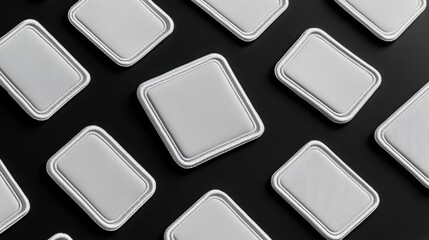 Blank white embroidered patch mockup for customizable designs and branding ideas