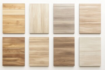 Naklejka premium Textures of wooden surfaces in various tones and patterns, ideal for backgrounds, wallpapers, or design projects