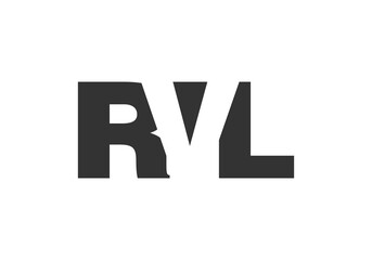 RVL logo design. Initial letter R V L bold font style for tech startups, consulting, corporate branding. Creative company name, headlines typography identity, trendy logotype.