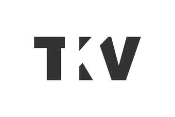 TKV logo design. Initial letter T K V bold font style for tech startups, consulting, corporate branding. Creative company name, headlines typography identity, trendy logotype.