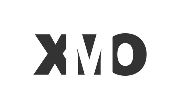 XMO logo design. Initial letter X M O bold font style for tech startups, consulting, corporate branding. Creative company name, headlines typography identity, trendy logotype.