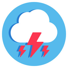 Creative design icon of thunderstorm