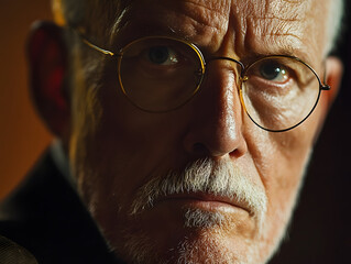 "Cinematic Close-up Portrait of Carl Jung"