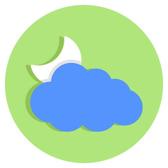 An icon design of cloudy night