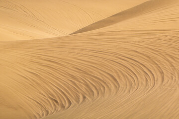 The desert landscape of Huacachina, Peru's famous scenic spot