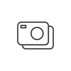Multiple cameras icon Logo symbol outline set