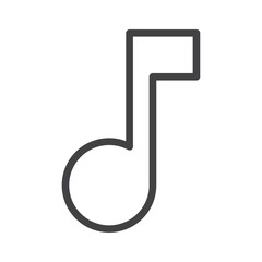 Music icon Logo symbol outline set