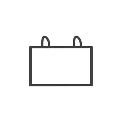 Notice board icon Logo symbol outline set