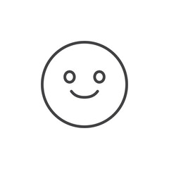 Smile icon Logo symbol outline set
