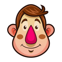  cartoon a boy nose