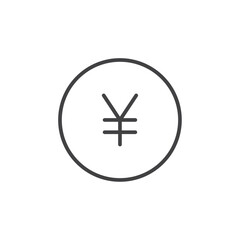Fototapeta premium Yen icon Logo symbol outline set