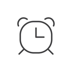 Alarm clock icon Logo symbol outline set