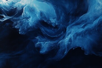Fototapeta premium Abstract Blue Ink Swirls