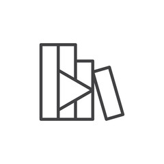 Audio books icon Logo symbol outline set