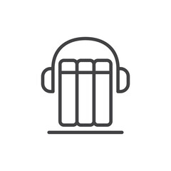 Audio book icon Logo symbol outline set