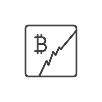 recommend clip art: Bitcoin profit icon Logo symbol outline set