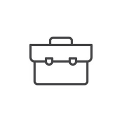 Briefcase icon Logo symbol outline set