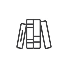 Book stacks icon Logo symbol outline set