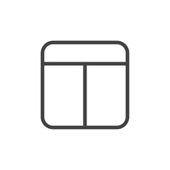 Calendar split icon Logo symbol outline set