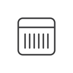 Calendar week icon Logo symbol outline set