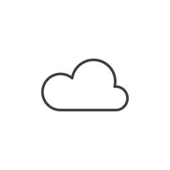 Fototapeta premium Cloud icon Logo symbol outline set