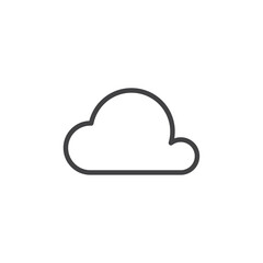 Cloud icon Logo symbol outline set